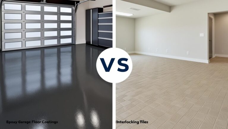 garage floor coatings vs interlocking tiles